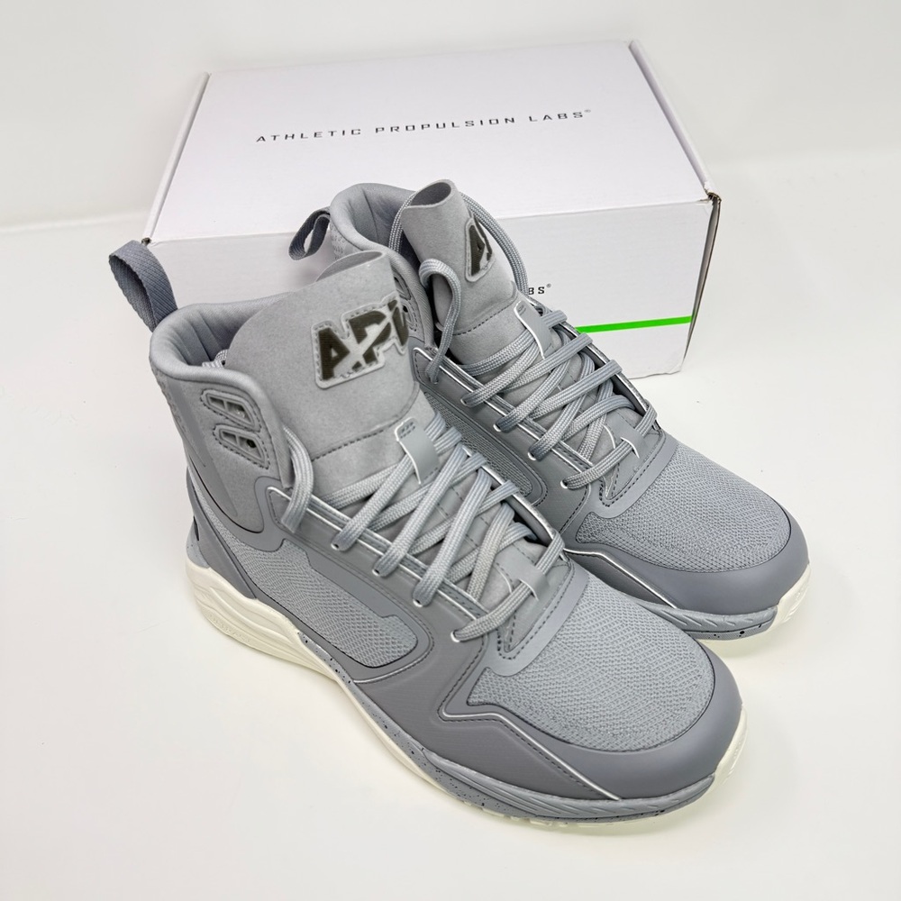 APL Techloom Defender Boot Grey High-Top Athletic Sneakers Ivory Sole Size 7 NEW